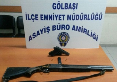 Gölbaşı'nda silah kaçakçılarına operasyon