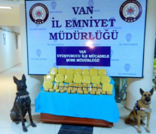 'Lisa' ve 'Şila' kamyonette 33 kilo eroin buldu