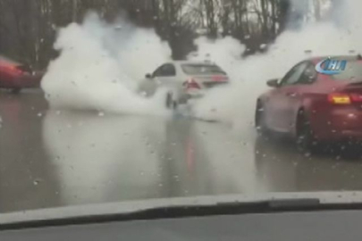 Trafik magandaları tozu dumana kattı!