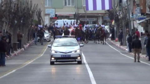 Bahçeli'ye atlı karşılama