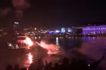 Beşiktaşlı taraftarlardan Lyon'a ninni