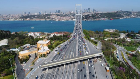 Gişe çalışmaları havadan görüntülendi