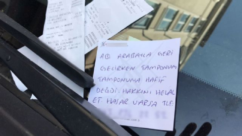 Böyle insanlar kaldı mı dedirtecek cinsten not