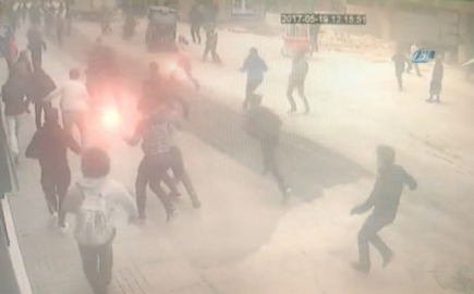 İstiklal'deki Final Four kavgası kamerada