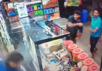 Markette dehşet anları