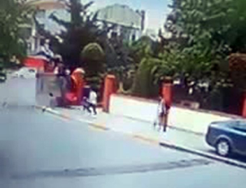 Ölümden kıl payı kurtuluş kamerada