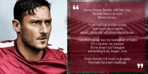 Francesco Totti'den Roma'ya veda