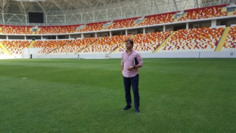 Ertuğrul Sağlam yeni stadyumu gezdi