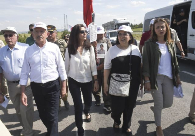 CHP'nin yürüyüşünde 4. gün tamamlandı