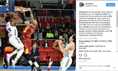 Alex Tyus, Galatasaray'a veda etti