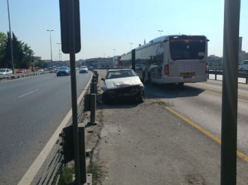 Metrobüs yolunda ilginç görüntü