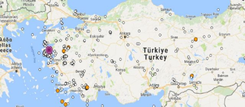 İzmir açıklarından deprem