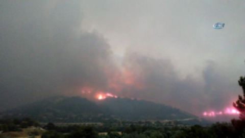 Denizli'de orman yangını nedeniyle bir mahalle boşaltıldı