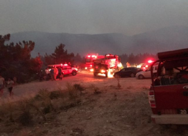 Denizli'de çıkan orman yangınında iki köy boşaltıldı