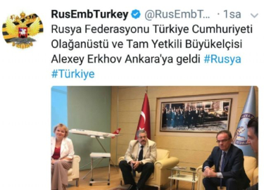 Suikasta uğrayan Karlov'un yerine atanan Başkonsolos Ankara'da