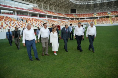 Cumhurbaşkanı Erdoğan'ın açılışını yapacağı statta inceleme