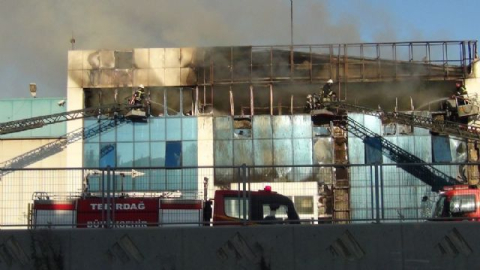 Tekirdağ'da fabrika yangını