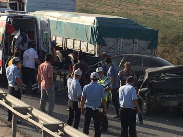 Anız yangını zincirleme kazaya neden oldu: 34 yaralı