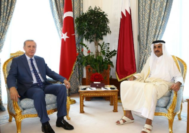 Cumhurbaşkanı Erdoğan Katar Emiri ile bir araya geldi