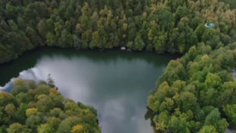 Yedigöller'in havadan görüntüsü büyülüyor