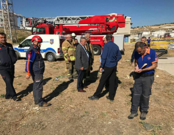 Patlamanın ardından bilirkişi heyeti ve müfettişler bölgede