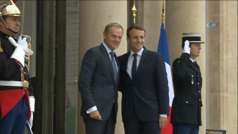 Tusk, Fransa Cumhurbaşkanı Macron'la görüştü
