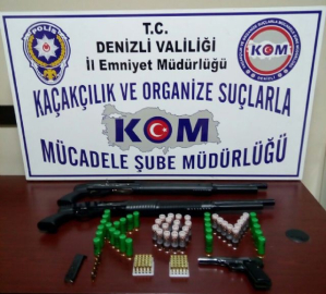 Denizli'de silah ve tarihi eser kaçakçılığı operasyonu