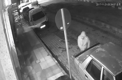 Hırsızı patates atarak kovaladı