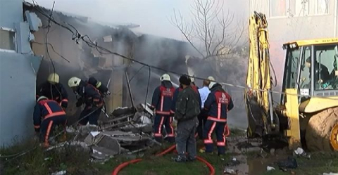 Koli fabrikasında yangın