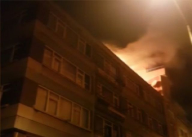 Şişli'de yangın paniğe neden oldu
