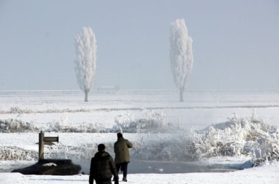 Erzurum'da kartpostallık kırağı manzaraları