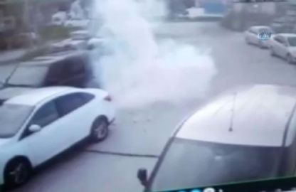 İstanbul'da işyerine EYP'li saldırı kamerada