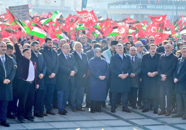 Konya'da Kudüs mitingi
