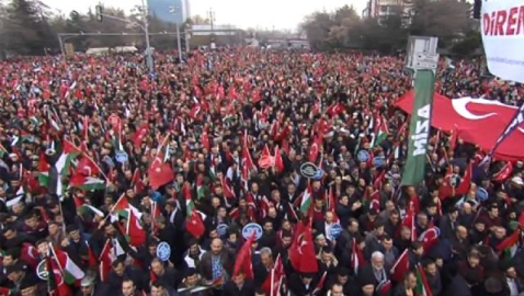 'Kudüs'e Özgürlük, İnsanlığa Barış' mitingi başladı