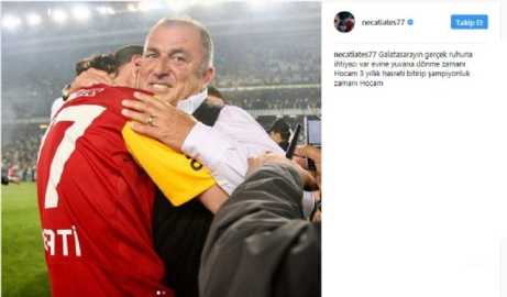 Necati Ateş'ten Fatih Terim paylaşımı