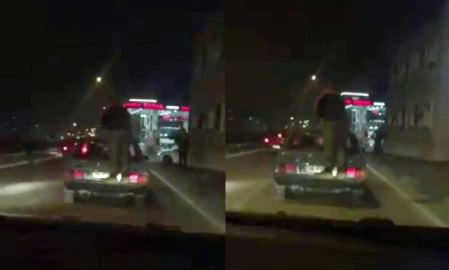 Pes artık: Bu da tamponda yolculuk !