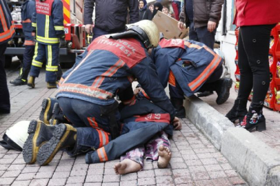 Anne ve 3 çocuğu alevler arasında mahsur kaldı