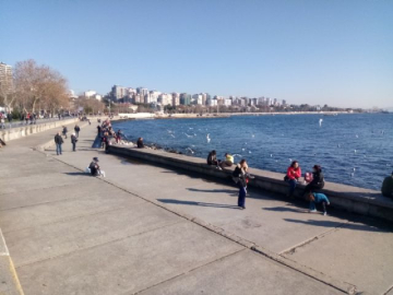 Sıcak havayı fırsat bilen İstanbullular kendilerini dışarı attı