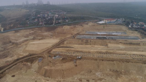 Rami Gıda Toptancıları Hali'nin taşınacağı alan havadan görüntülendi