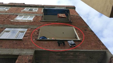 Çamaşır ipi hayatını kurtardı