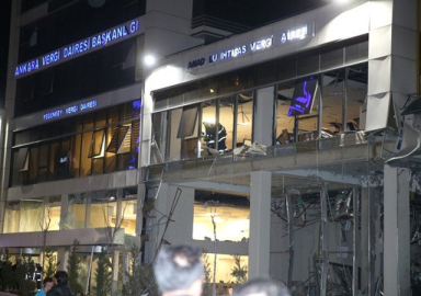 Ankara'daki vergi dairesi patlamasına ilişkin görüntüler ortaya çıktı