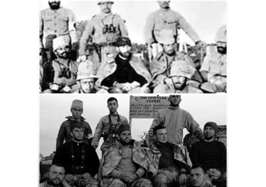 Zeytin Dalı Harekatı'ndaki Mehmetçiklerin Atatürk pozu