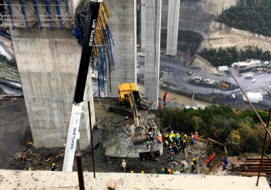 Gebze'de viyadük çöktü! İşçiler altında kaldı