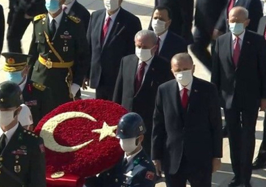 Cumhuriyetin 97. yılında devlet erkanı Anıtkabir'de