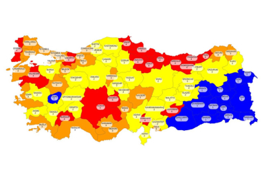 İşte Türkiye'nin koronavirüs risk haritası