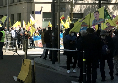 Brüksel'de terör örgütü PKK gösterisi