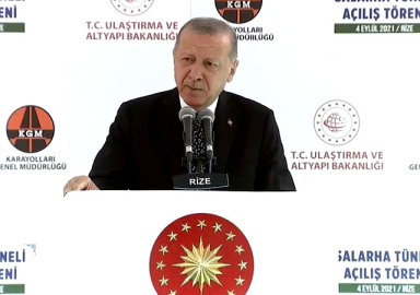 Erdoğan: Bu tünel Rize'nin 70 yıllık hayalidir