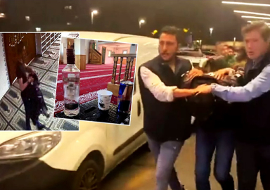 Camide alkol içen şahıs yakalandı