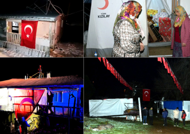 9 vatan evladı 9 acı dolu aile! Evleri Türk bayraklarıyla donatıldı