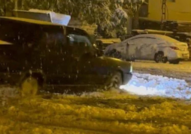 Karda drift atan sürücüye 32 bin lira ceza